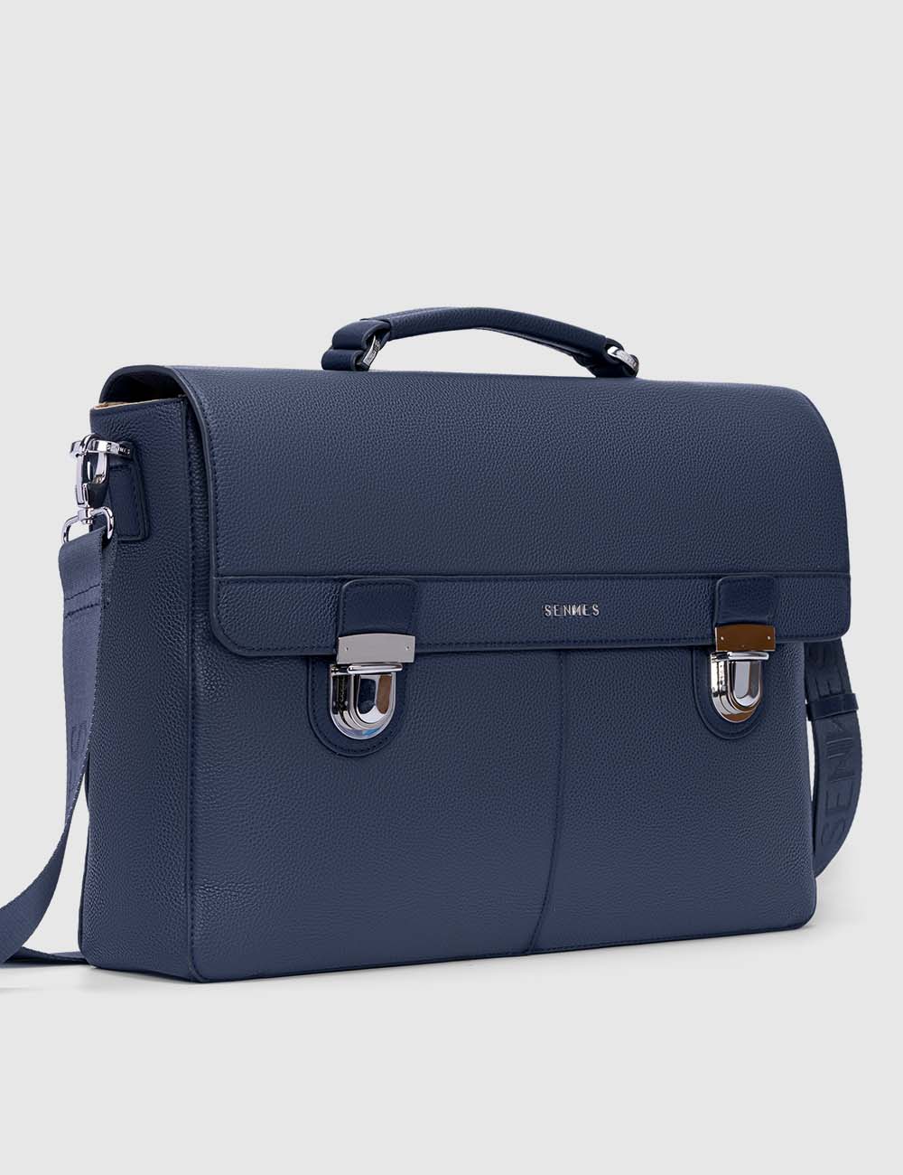 Maschile Laptop Bag, Navy, large, image 2