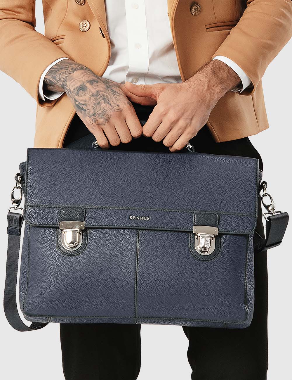 Maschile Laptop Bag, Navy, large, image 5