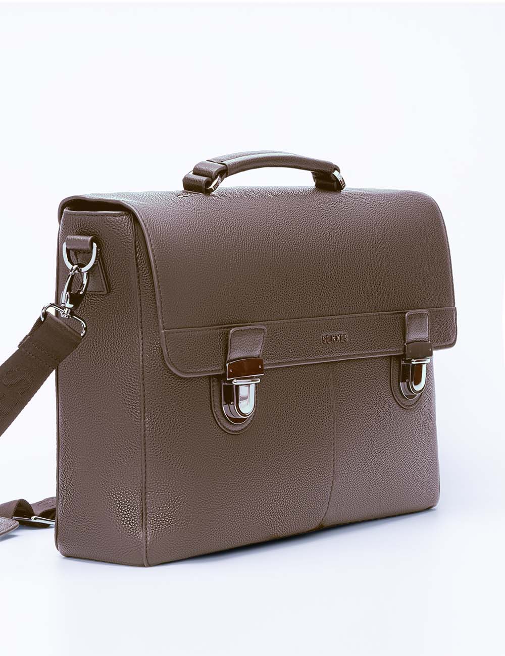 Maschile Laptop Bag, Brown, large, image 2