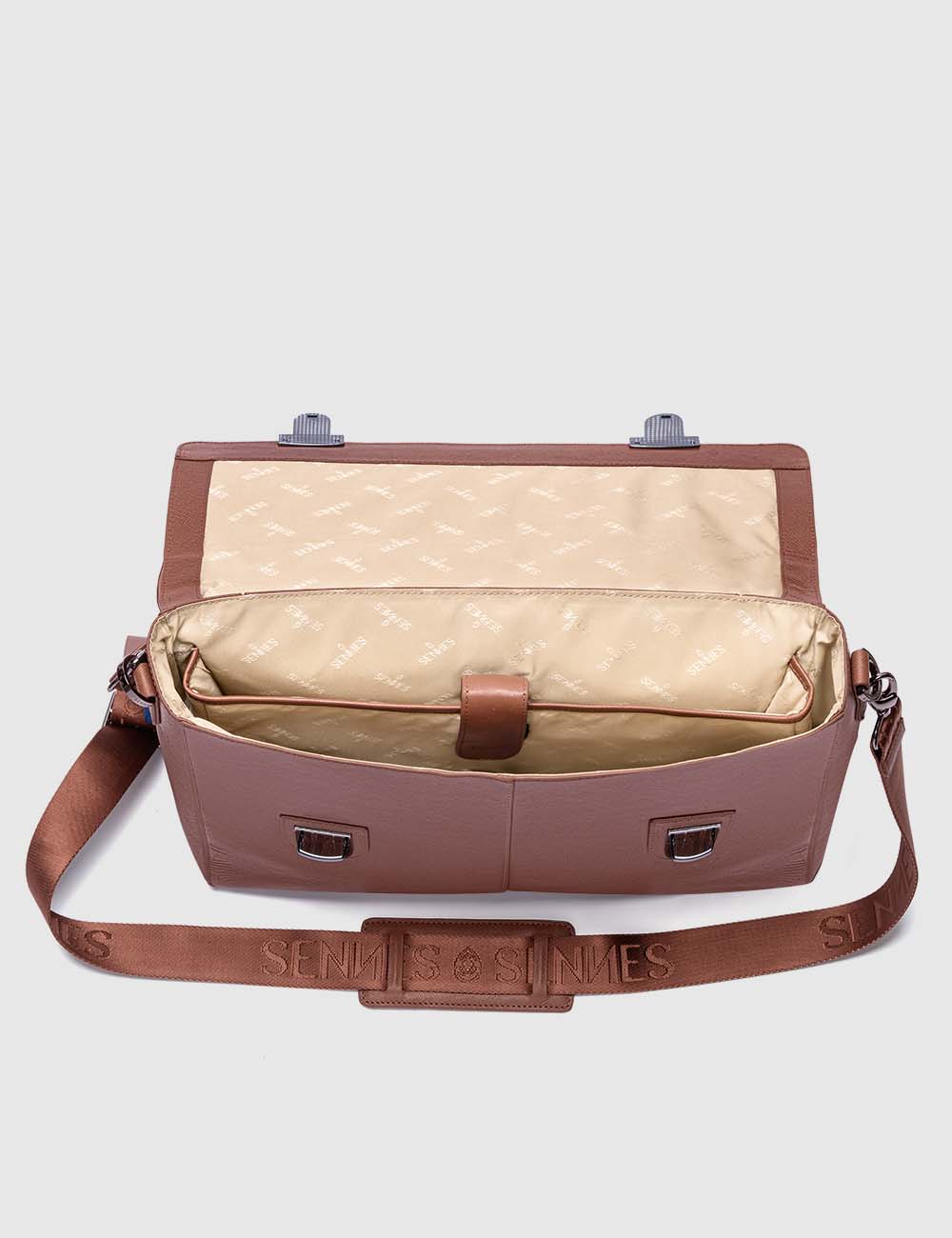 Maschile Laptop Bag, Cognac, large, image 11