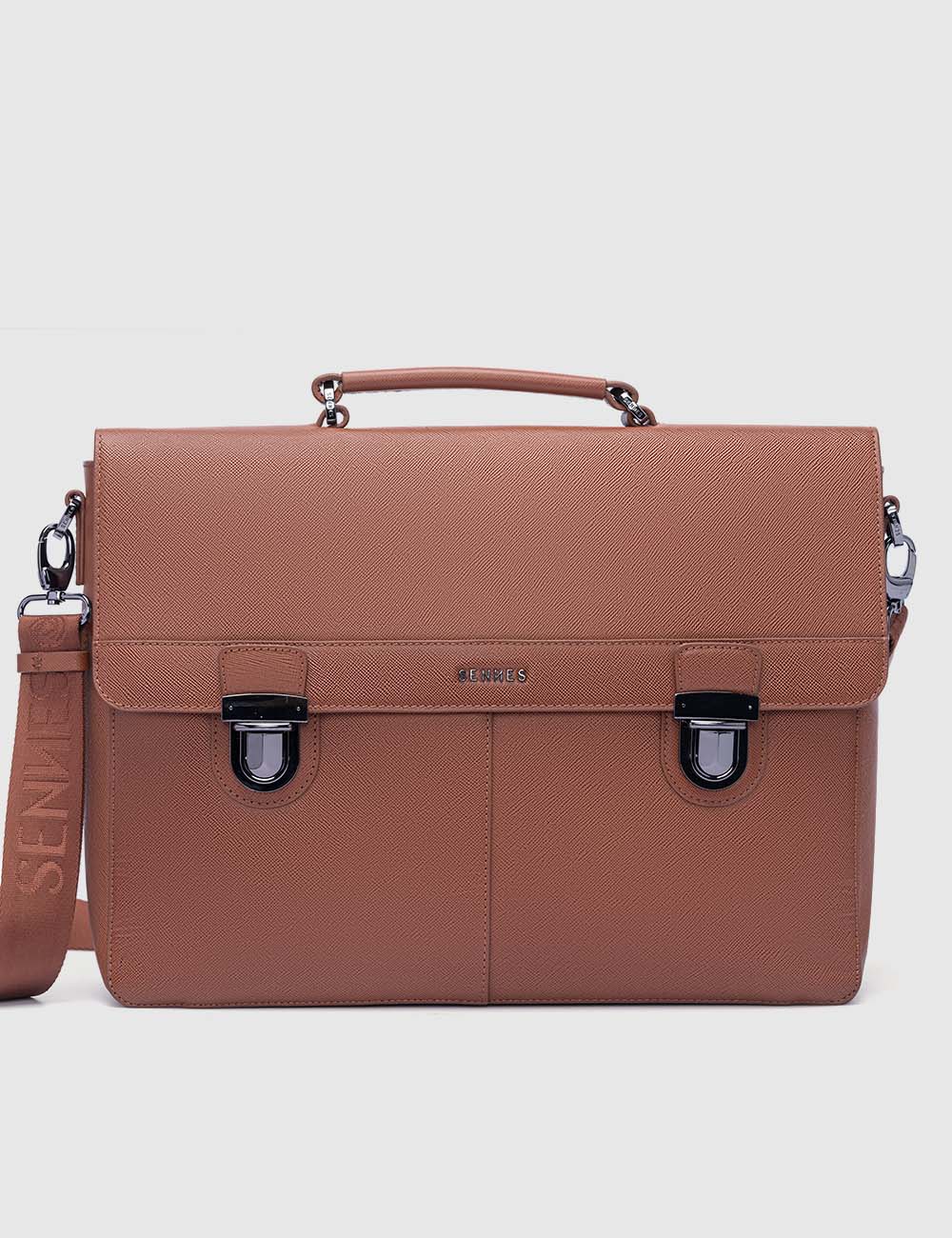 Maschile Laptop Bag, Cognac, large, image 6