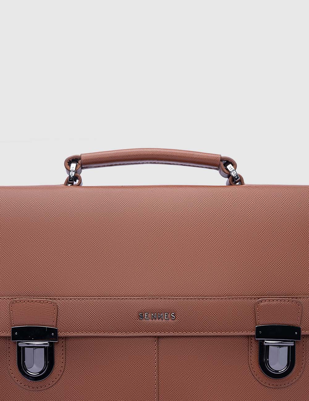 Maschile Laptop Bag, Cognac, large, image 9