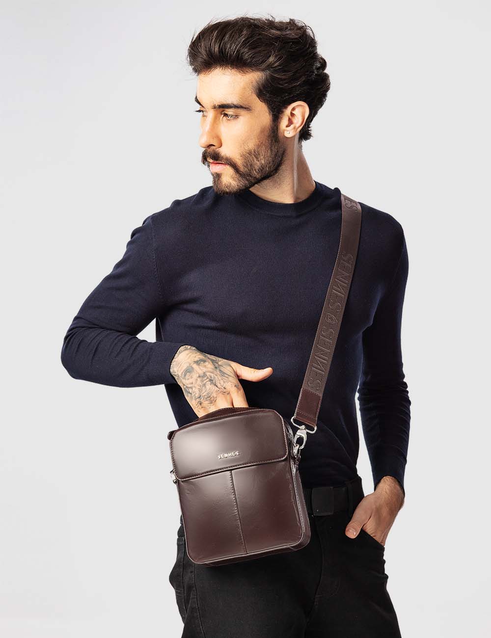 Virtuoso Messenger Bag, Brooklyn Brown, large, image 3