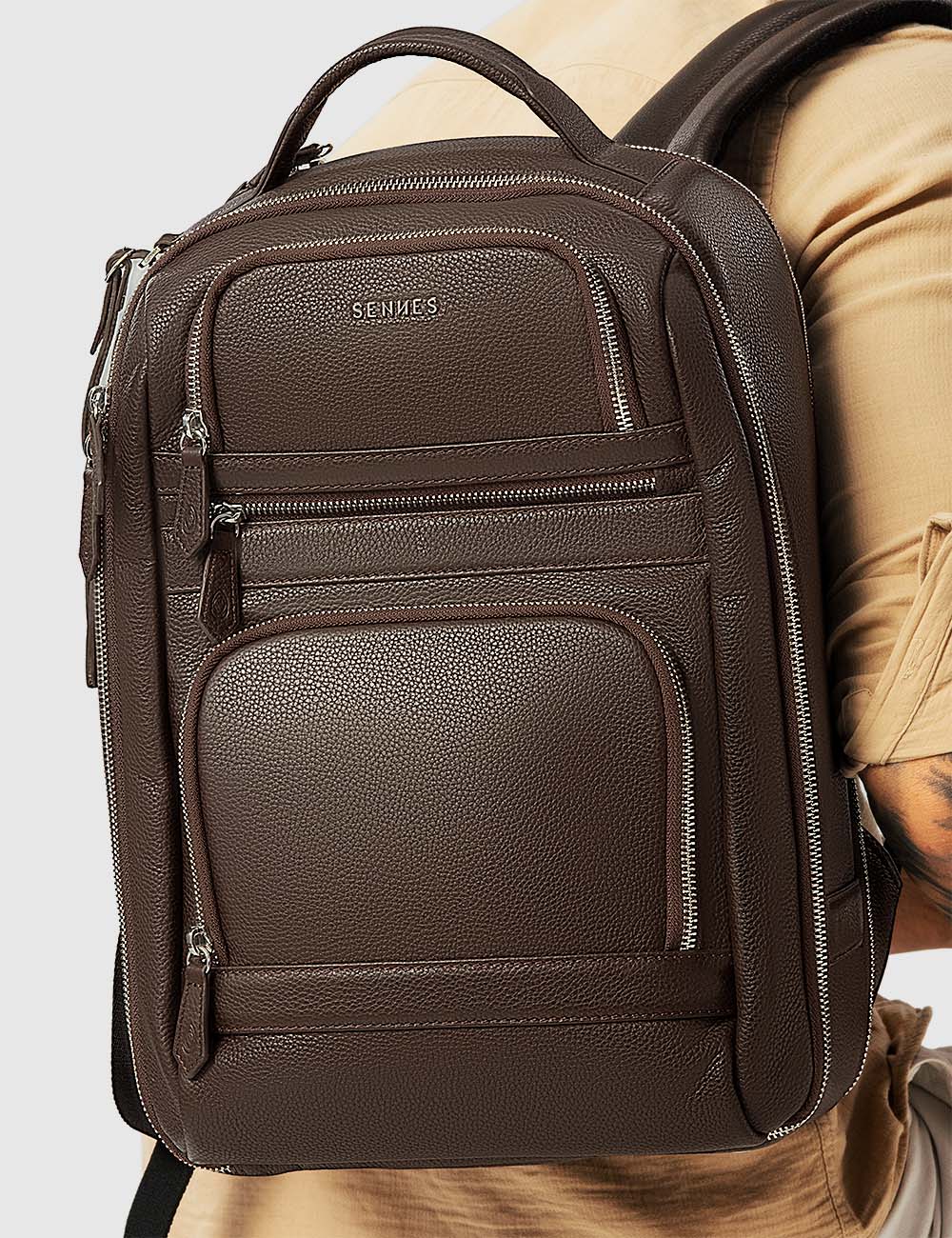 Carismatico Backpack, Dark Brown, large, image 5