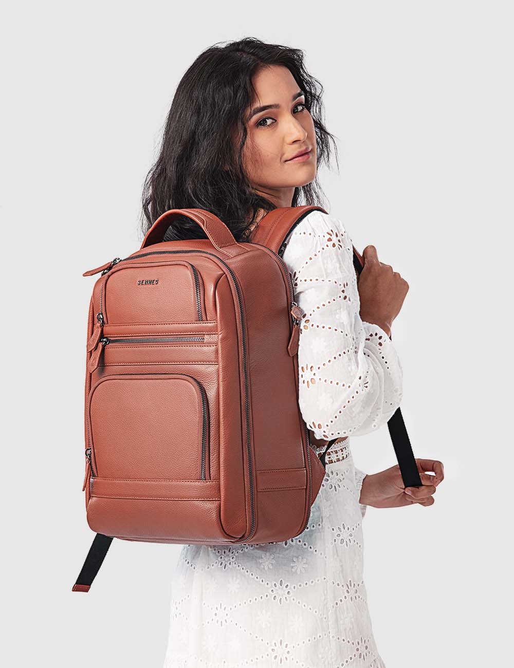 Carismatico Backpack, Cognac, large, image 3