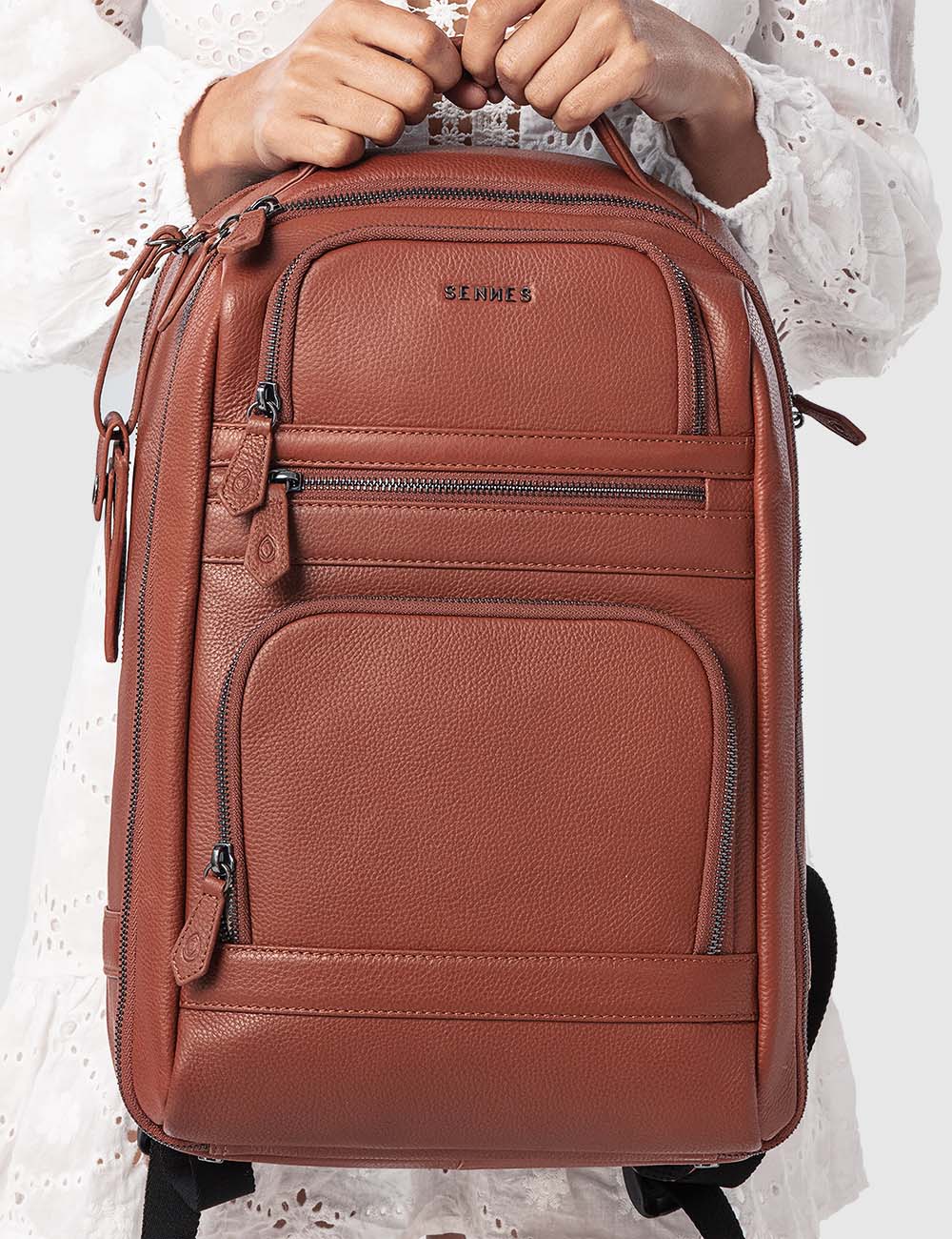 Carismatico Backpack, Cognac, large, image 5