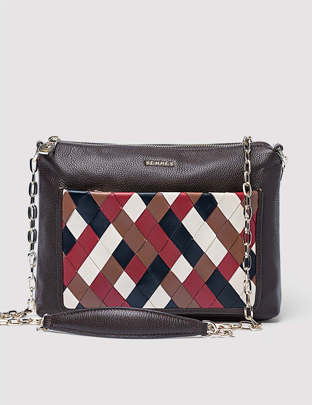 Aria Sling Bag, Dark Brown, large, image 1