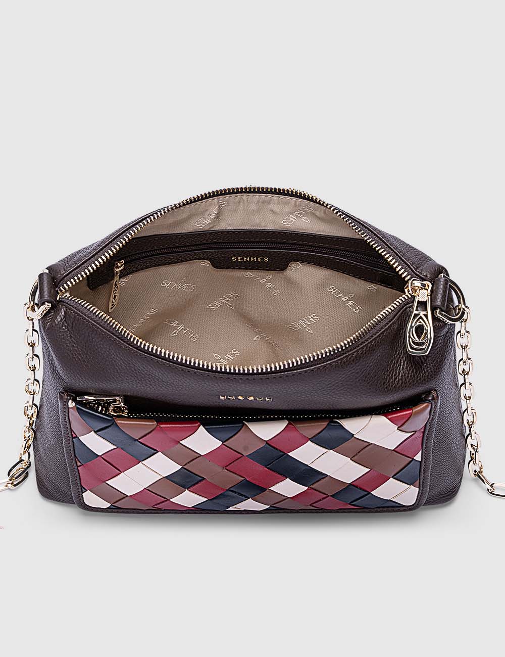 Aria Sling Bag, Dark Brown, large, image 11