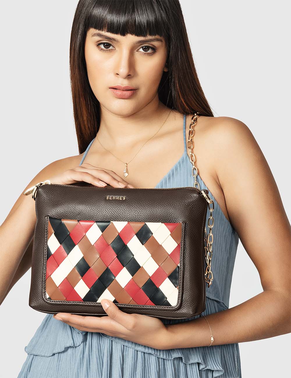 Aria Sling Bag, Dark Brown, large, image 5