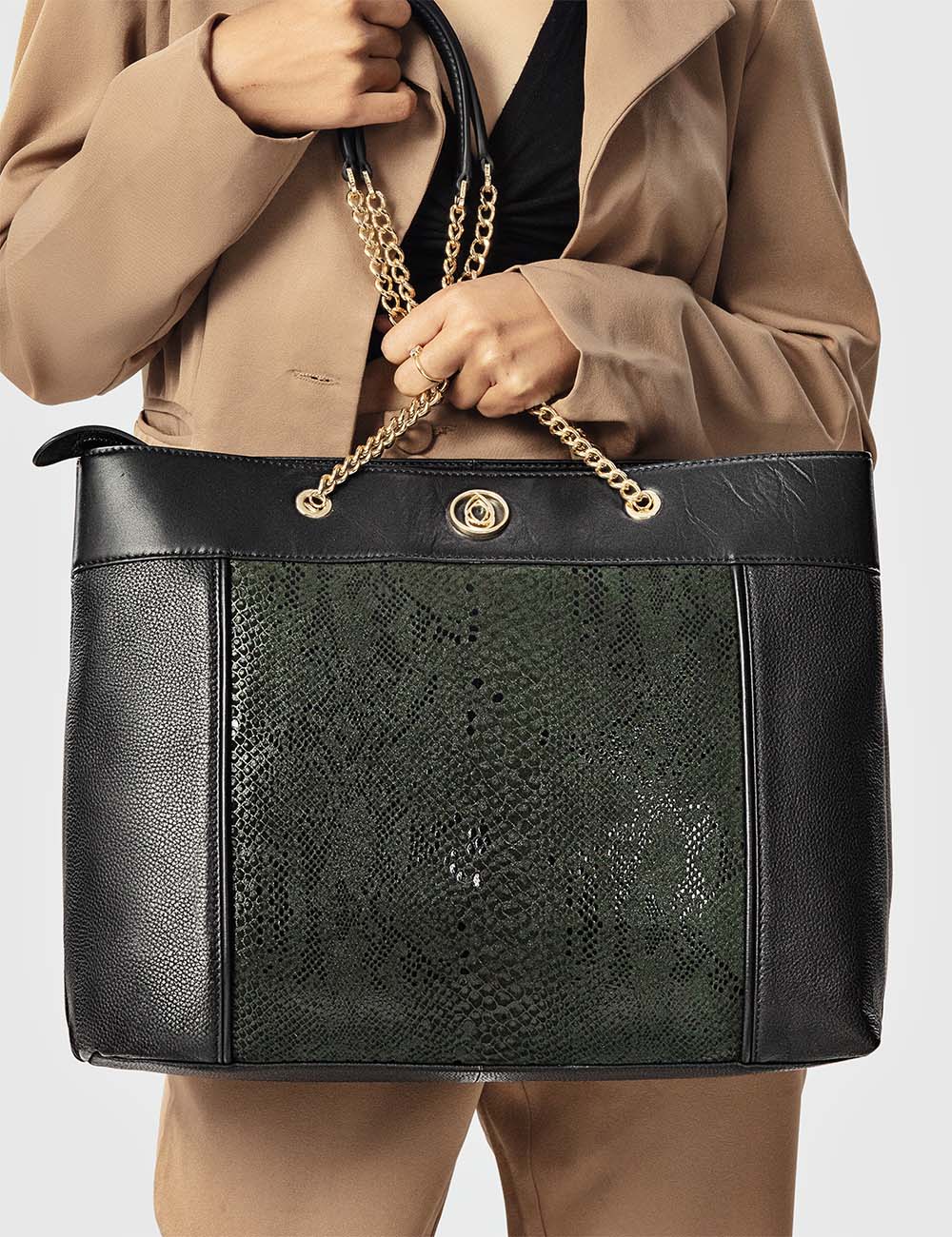 Grazioso Tote Bag, Etrograiny Black, large, image 5