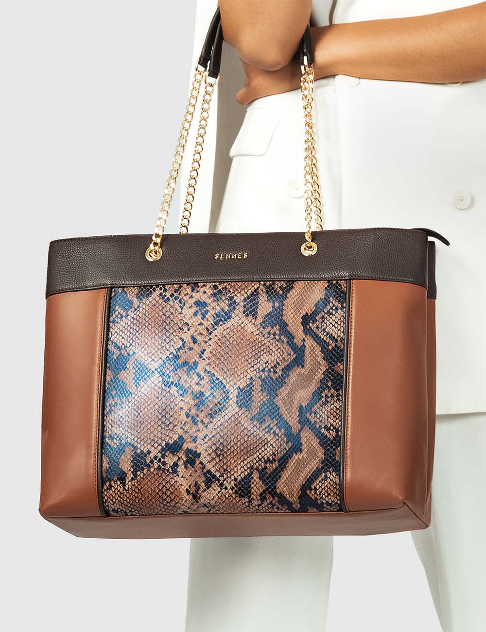 Grazioso Tote Bag, Etrograiny  Brown, large, image 5