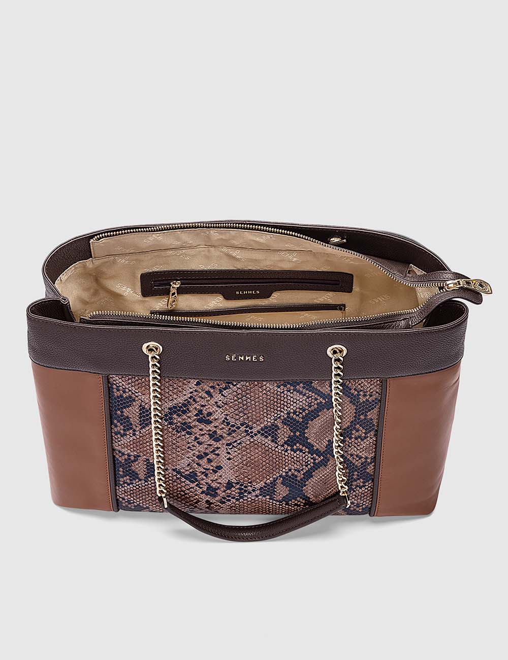 Grazioso Tote Bag, Etrograiny  Brown, large, image 7