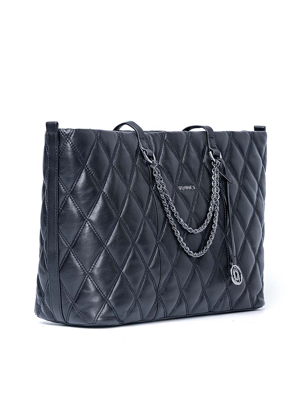 Grazia Tote Bag, Black, large, image 2