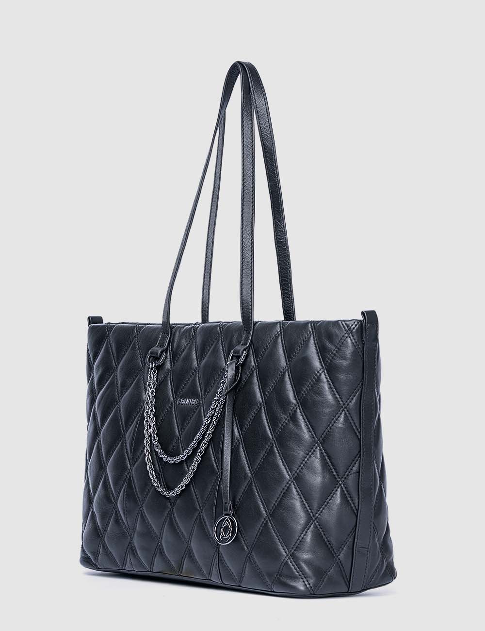 Grazia Tote Bag, Black, large, image 6