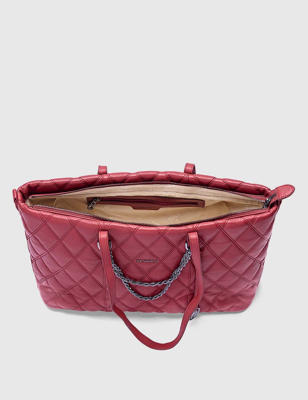 Grazia Tote Bag, Red, large, image 10