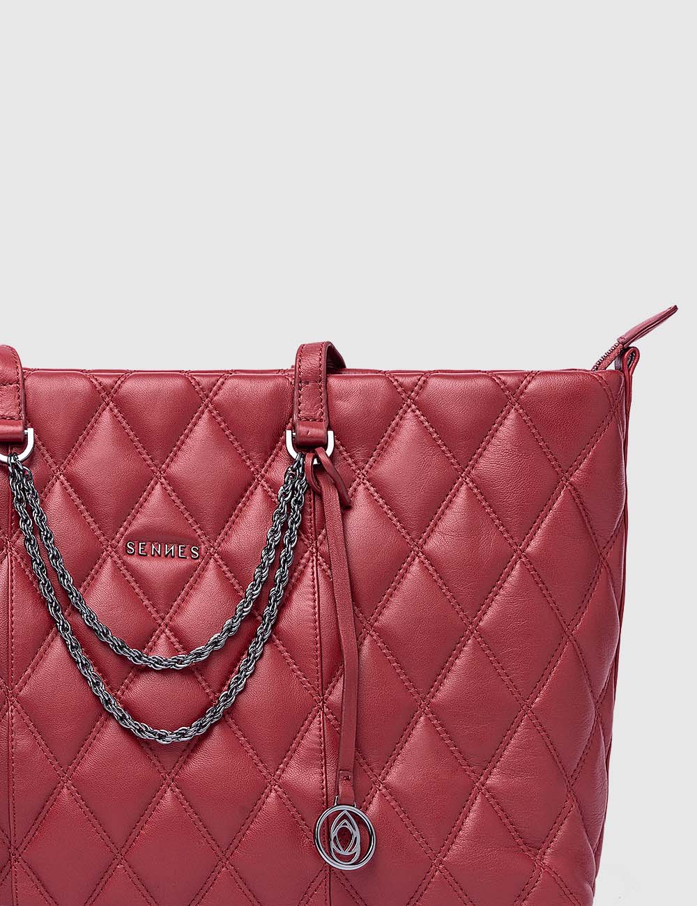 Grazia Tote Bag, Red, large, image 6