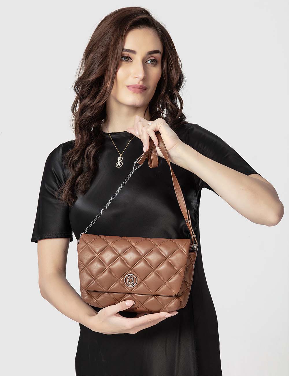 Vivace Sling Bag, Cognac, large, image 3