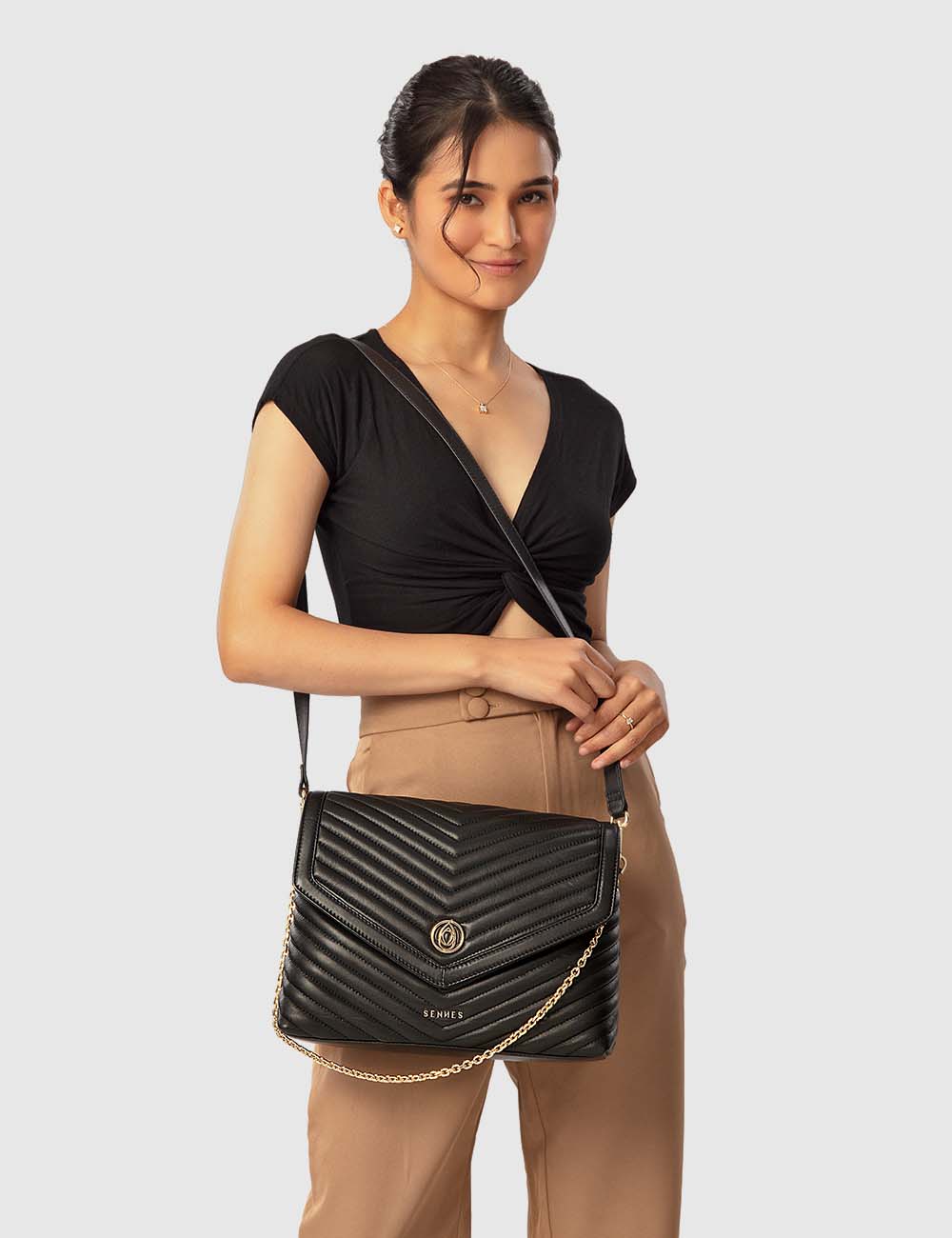 Dolce Sling Bag, Black, large, image 3