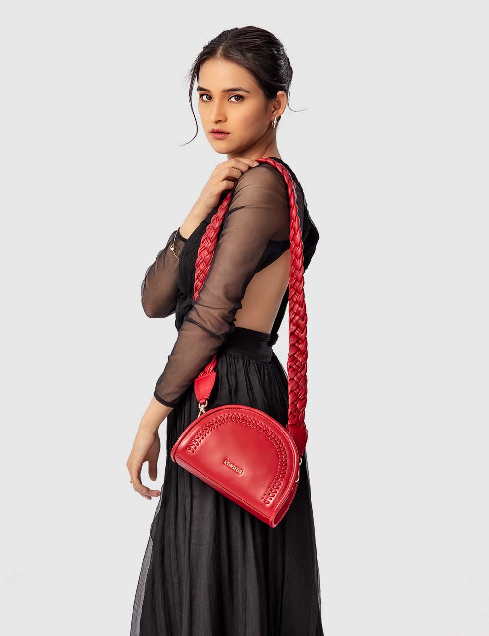 Bella Crossbody Bag, Red, large, image 3