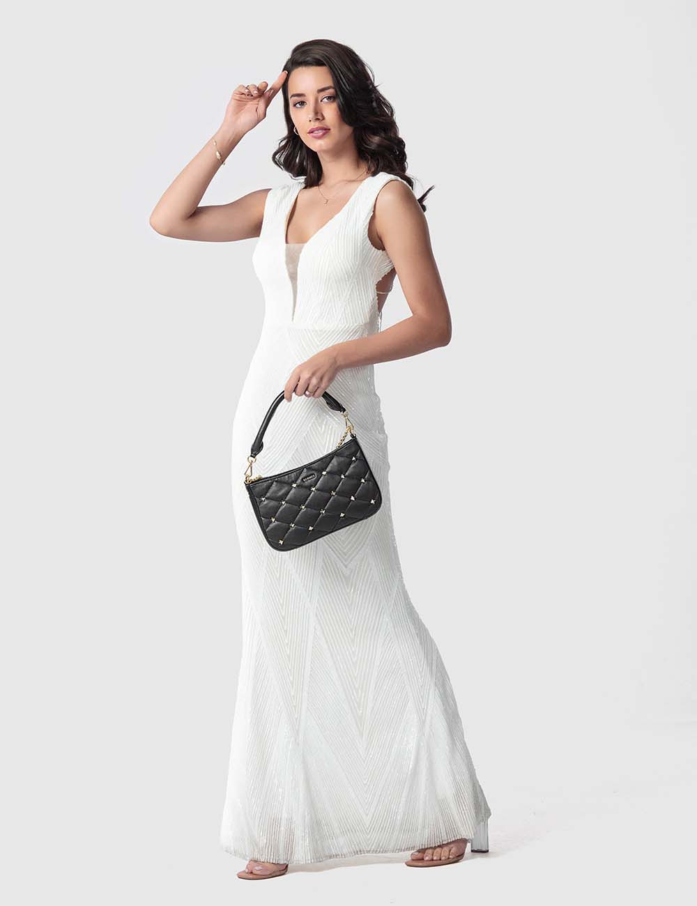 Amore Shoulder Bag, Black, large, image 3