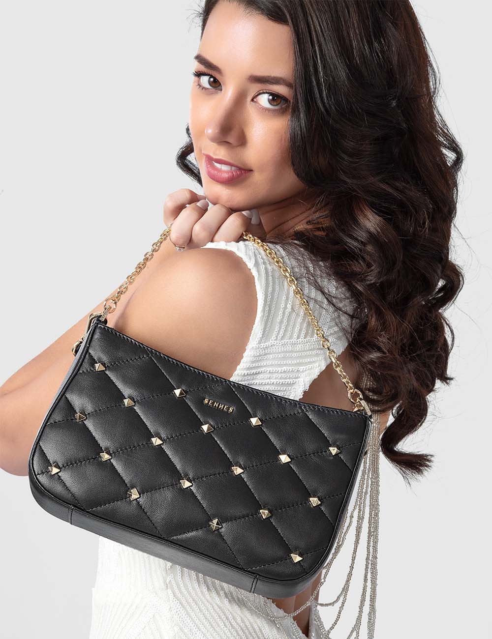 Amore Shoulder Bag, Black, large, image 5