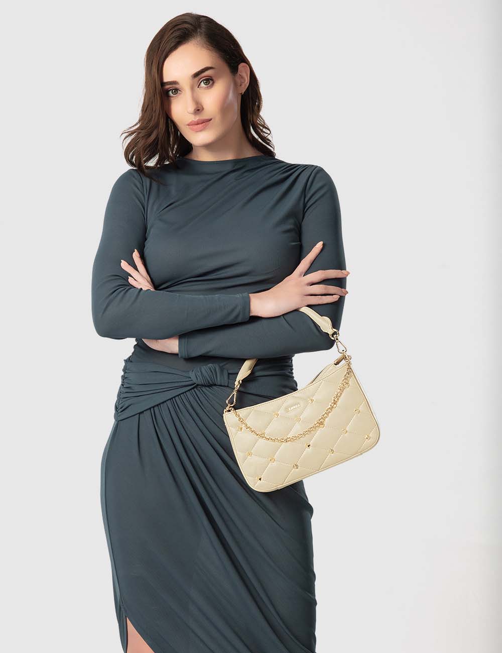 Amore Shoulder Bag, Ivory, large, image 3