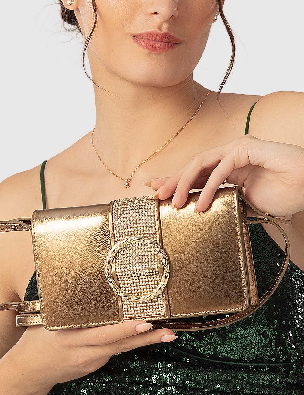 Unico Sling Bag, Gold, large, image 5