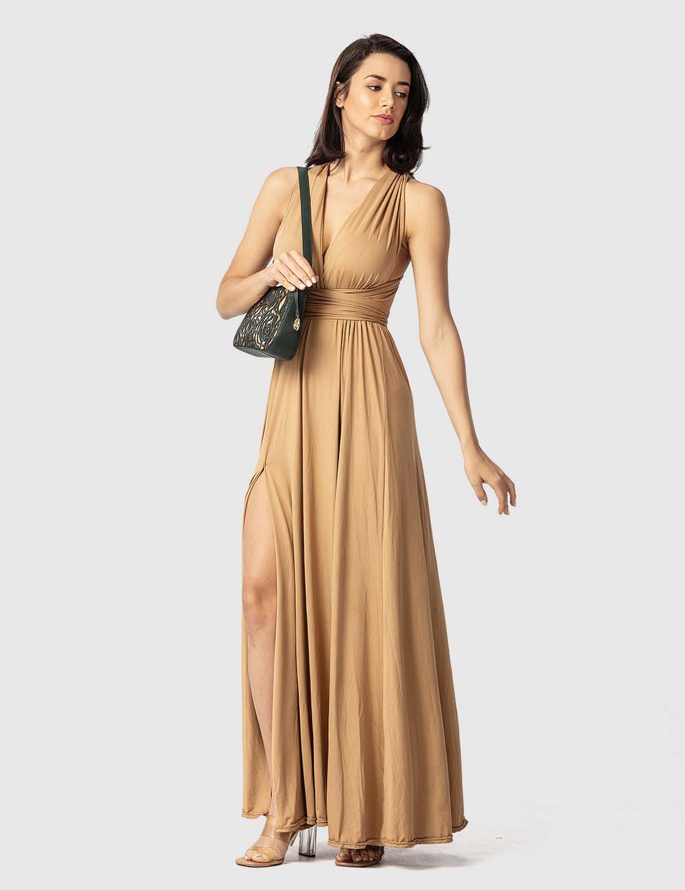 Fiori Shoulder Bag, Green & Gold, large, image 3