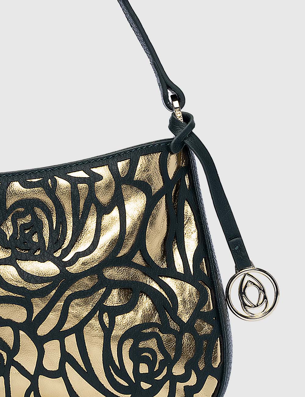 Fiori Shoulder Bag, Green & Gold, large, image 6