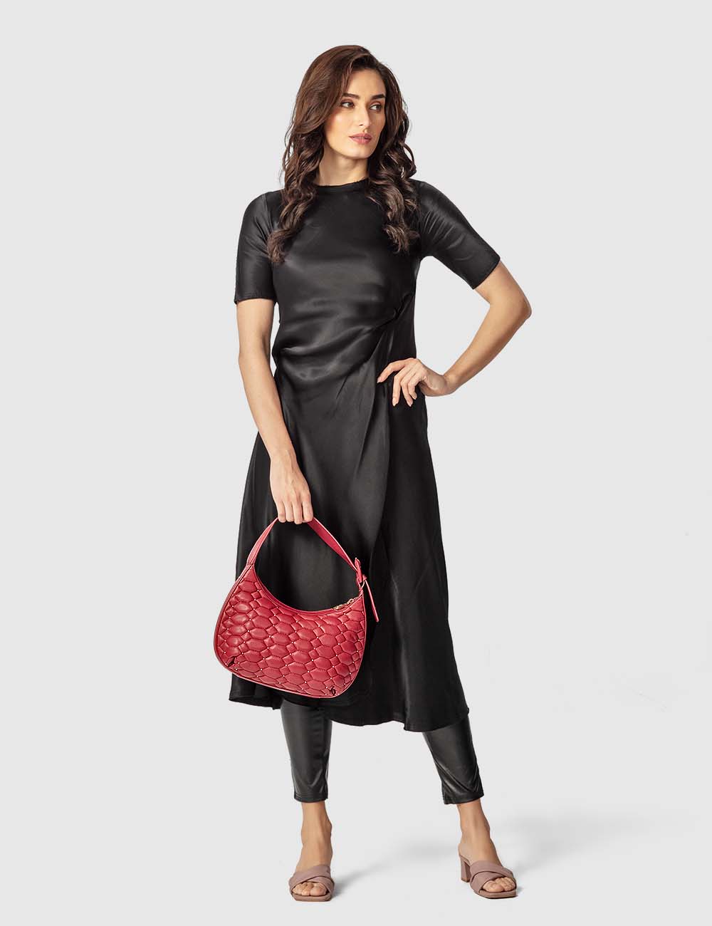 Romanza Hobo Bag, Red, large, image 3