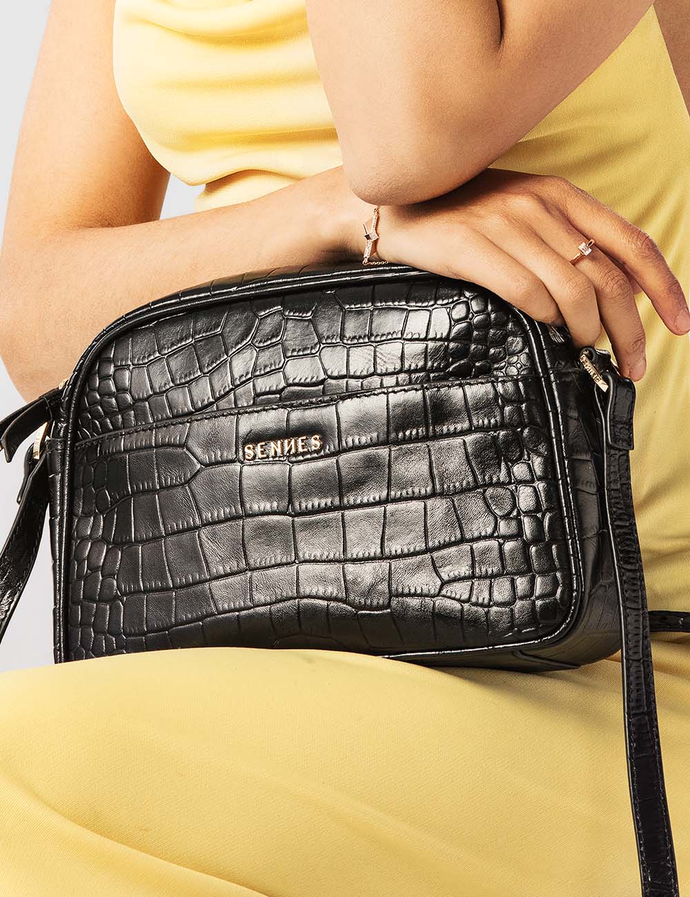 Fortuna Crossbody Bag, Black, large, image 5