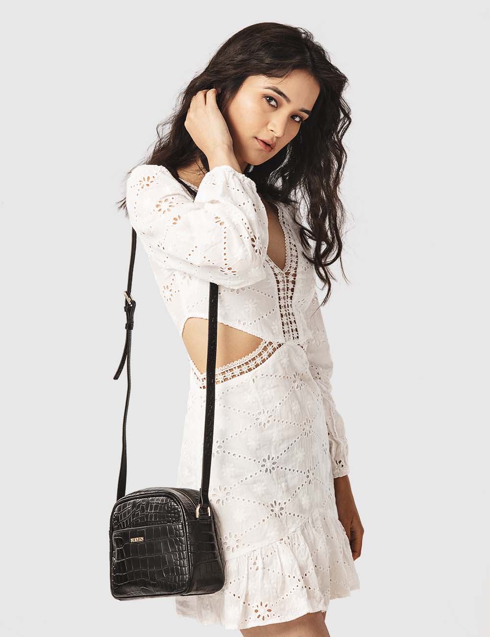 Fortuna Crossbody Bag, Black, large, image 6