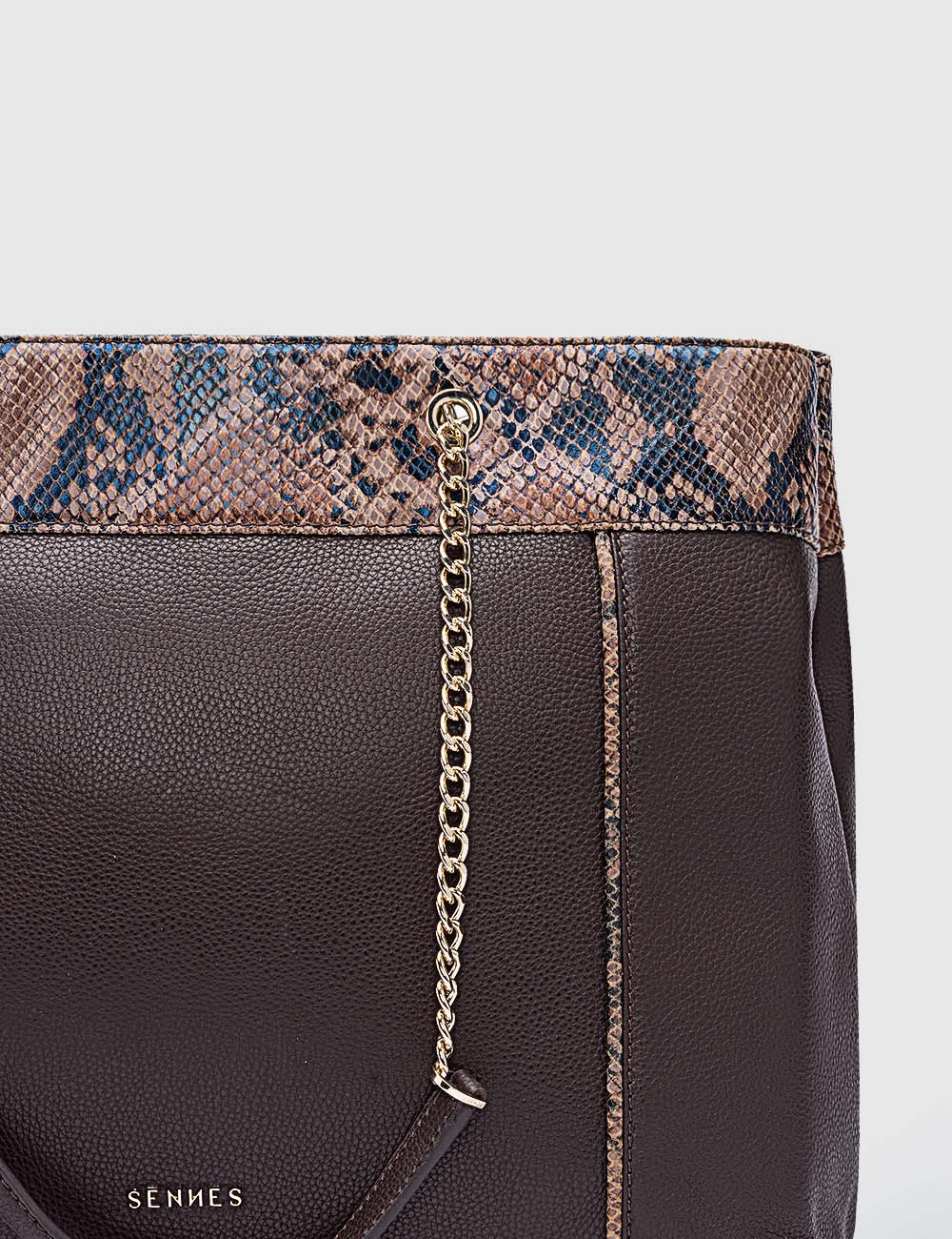 Grazioso Tote Bag, Dark Brown, large, image 4