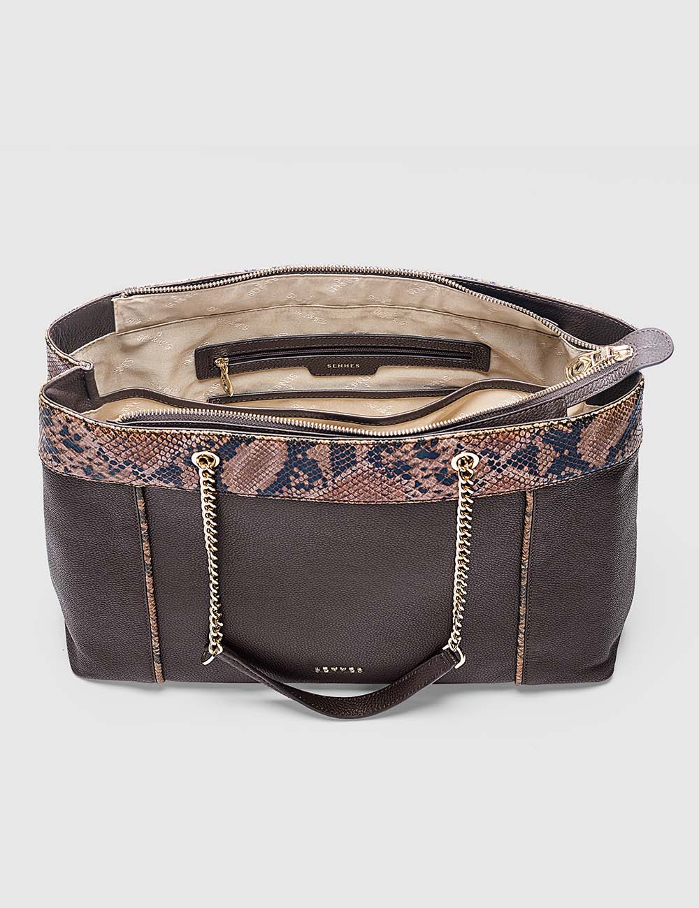 Grazioso Tote Bag, Dark Brown, large, image 8