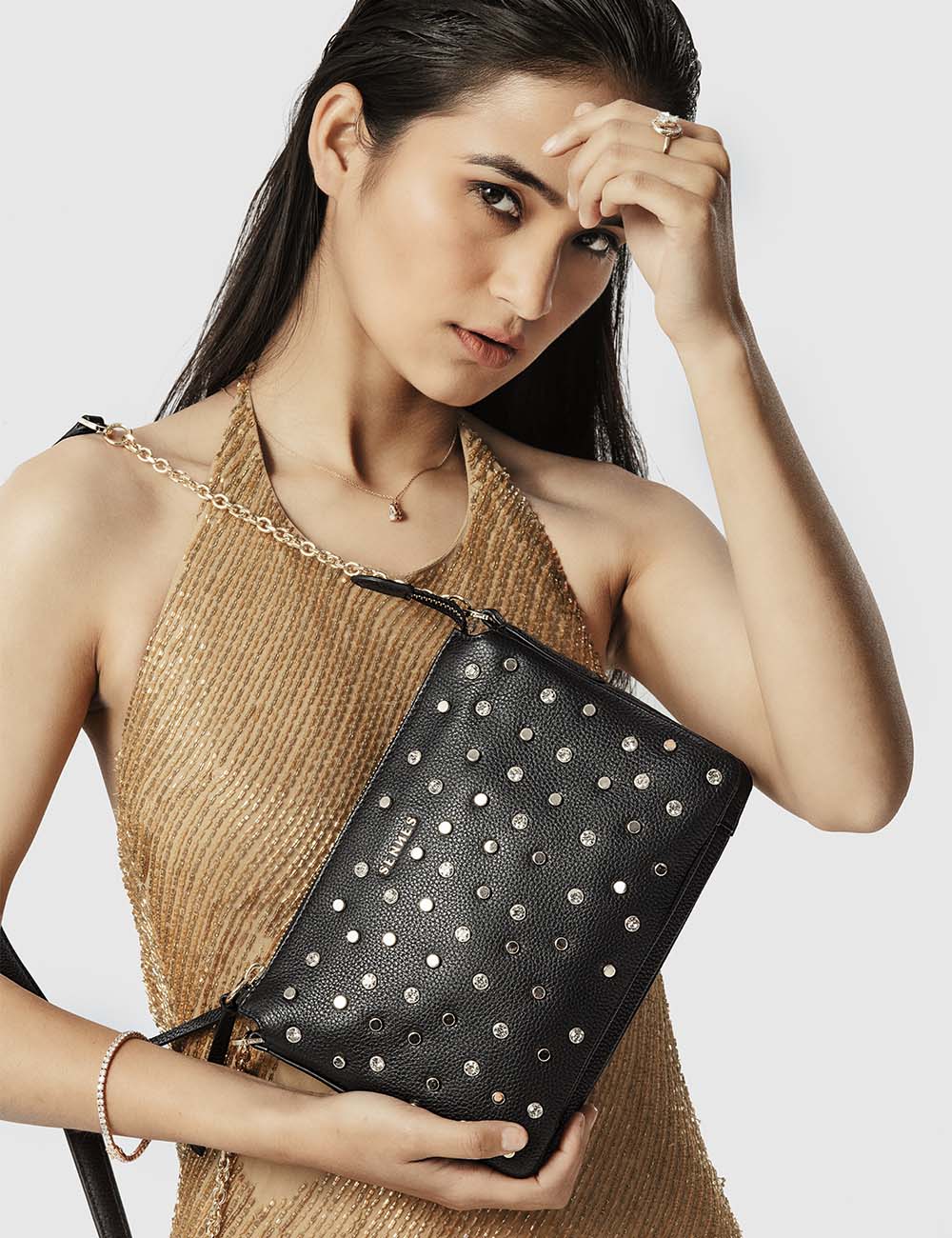 Confetti Crossbody Bag, Black, large, image 5