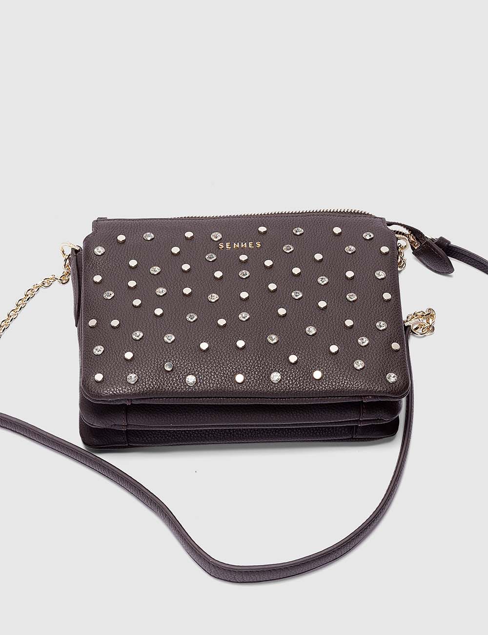 Confetti Crossbody Bag, Dark Brown, large, image 8