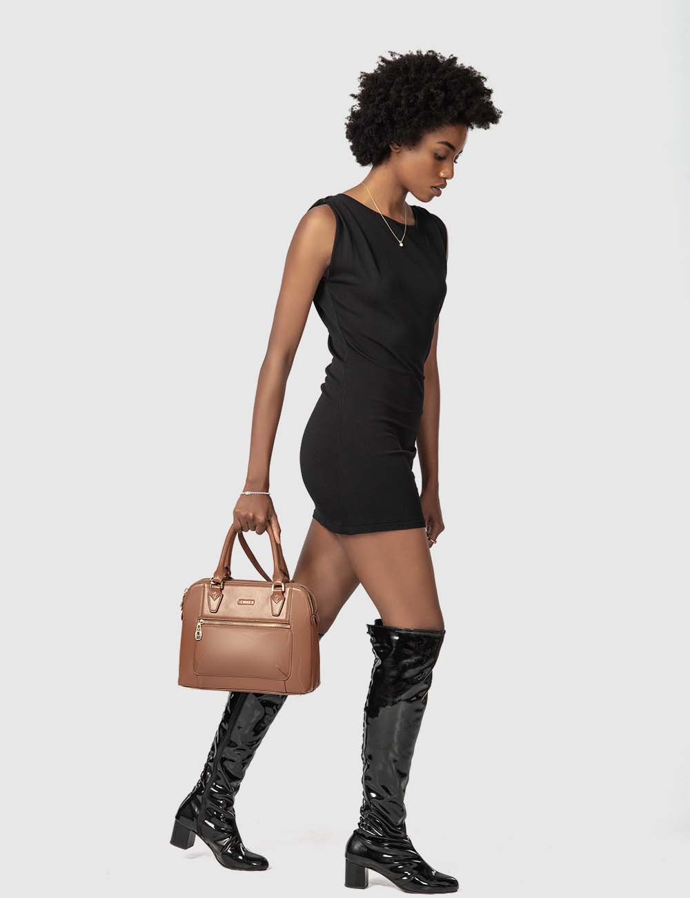 Opera Handbag, Cognac, large, image 3