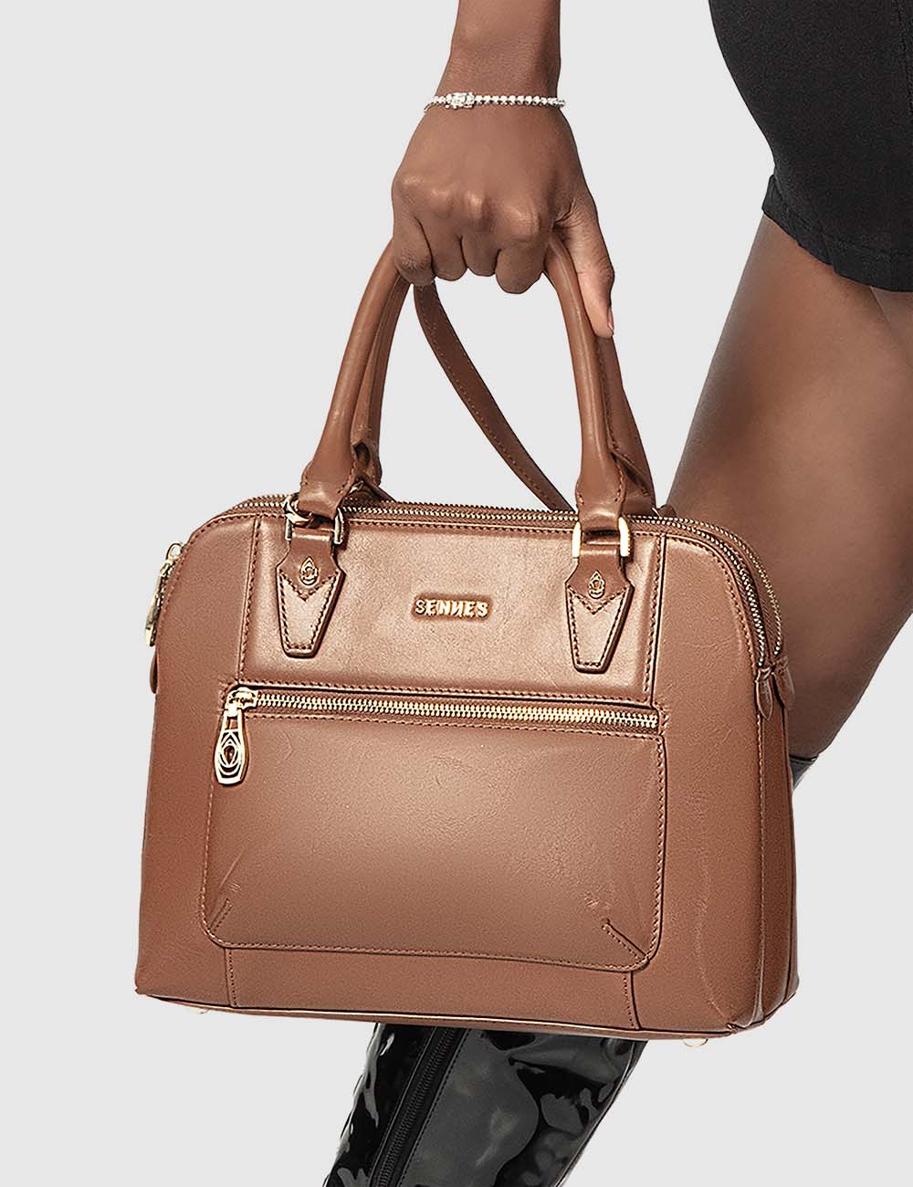 Opera Handbag, Cognac, large, image 5