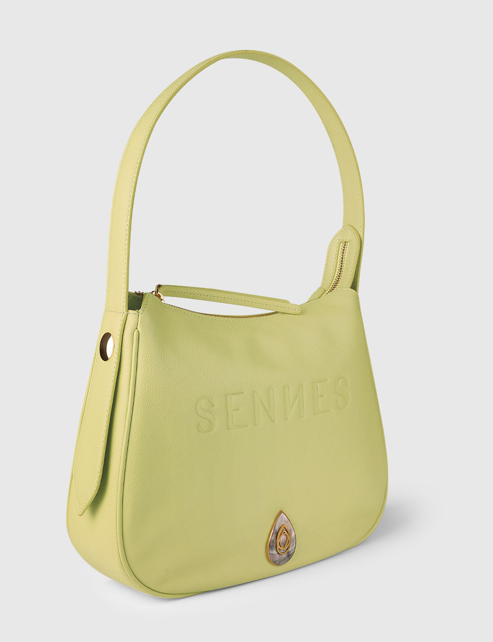 Nora Shoulder Bag, Lemon Grass, large, image 3