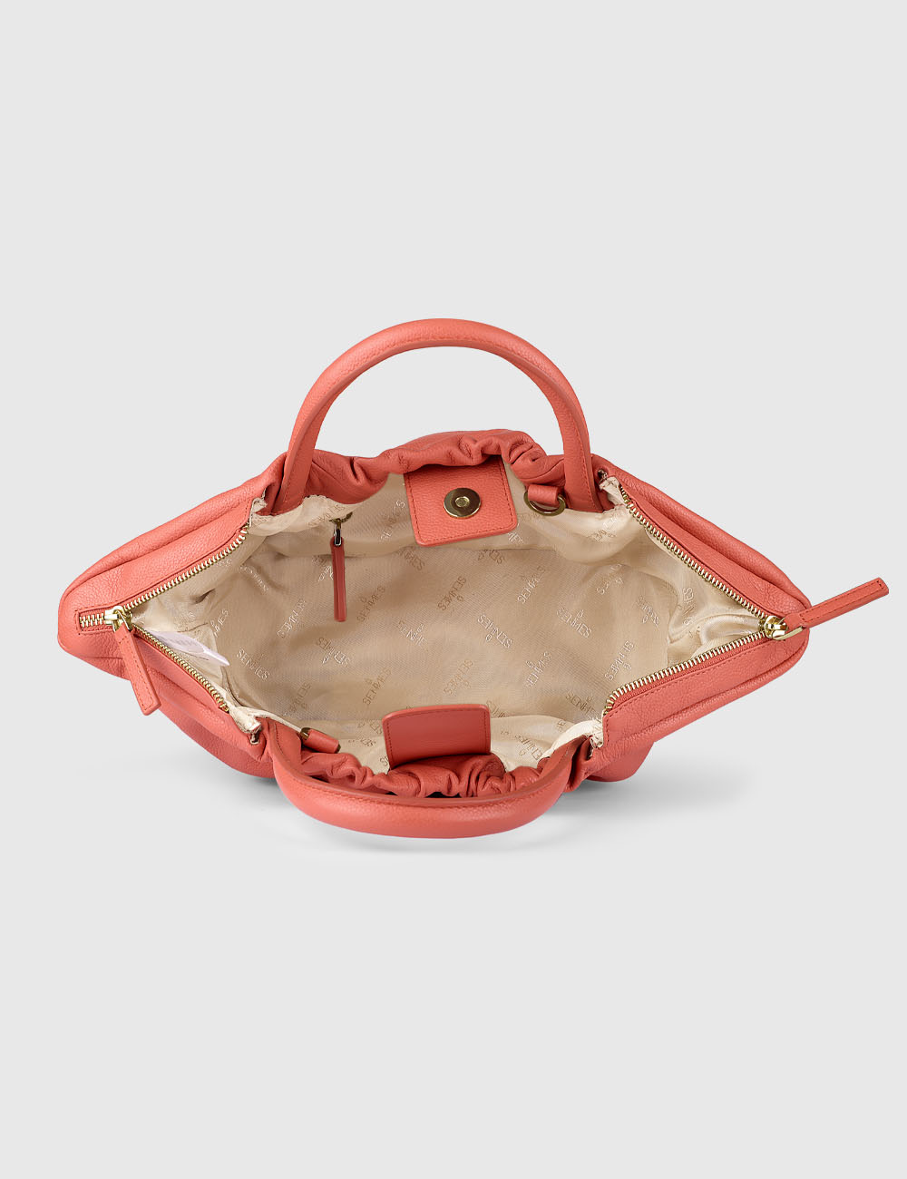 Luna Handheld Bag, Apricot, large, image 3