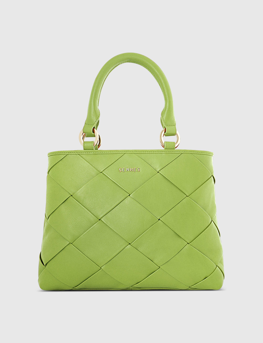 Vivia Handbag, Lemon Green, large, image 2