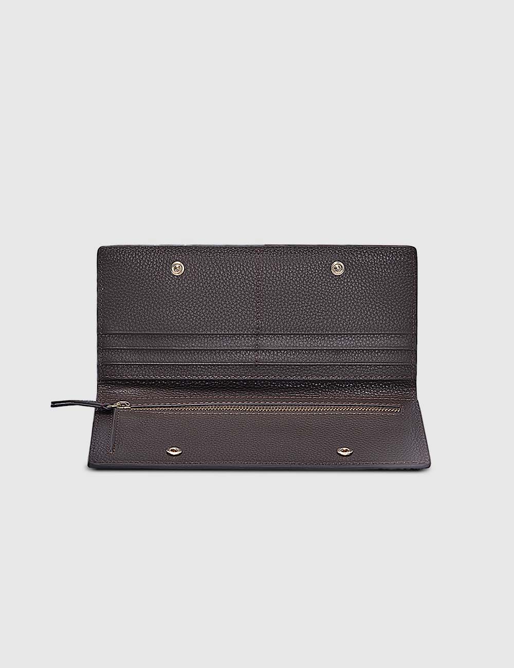 Ladies Wallet, Dark Brown, large, image 3